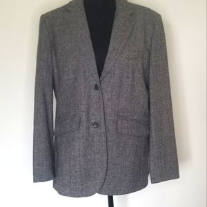 Eddie Bauer 2-button wool blend gray blazer